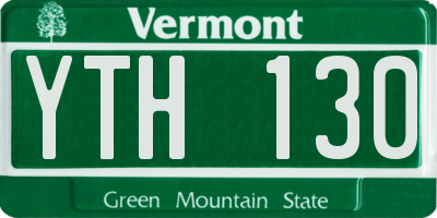 VT license plate YTH130