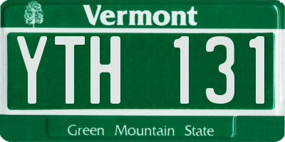 VT license plate YTH131