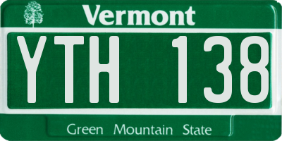 VT license plate YTH138