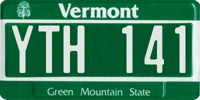 VT license plate YTH141