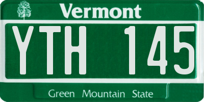 VT license plate YTH145
