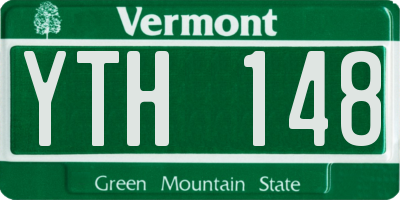 VT license plate YTH148