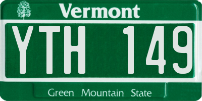 VT license plate YTH149
