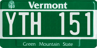 VT license plate YTH151