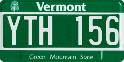 VT license plate YTH156
