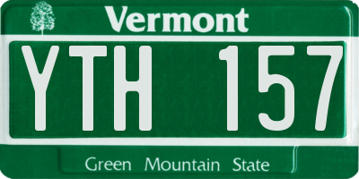 VT license plate YTH157