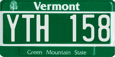 VT license plate YTH158