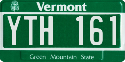 VT license plate YTH161