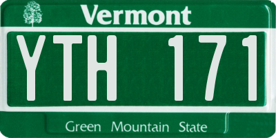 VT license plate YTH171