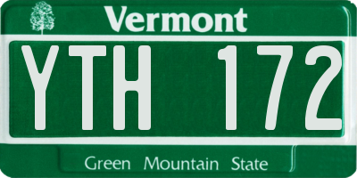 VT license plate YTH172