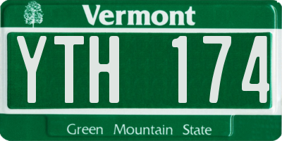 VT license plate YTH174