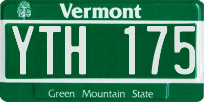 VT license plate YTH175
