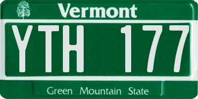 VT license plate YTH177