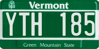 VT license plate YTH185