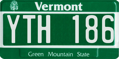 VT license plate YTH186