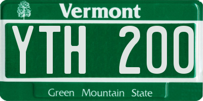 VT license plate YTH200
