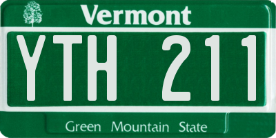 VT license plate YTH211