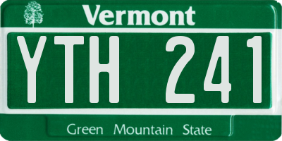 VT license plate YTH241