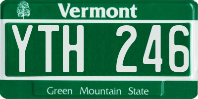 VT license plate YTH246