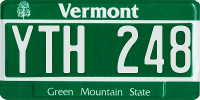 VT license plate YTH248