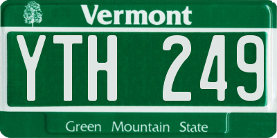 VT license plate YTH249