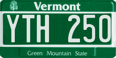 VT license plate YTH250