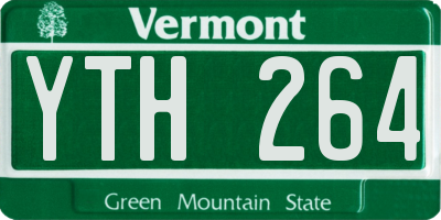 VT license plate YTH264