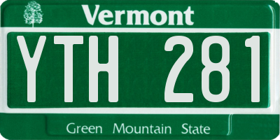 VT license plate YTH281