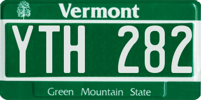 VT license plate YTH282