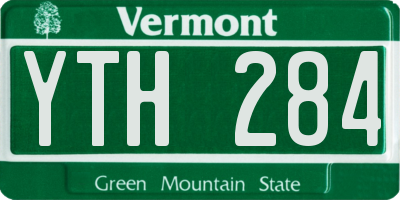 VT license plate YTH284