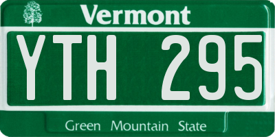 VT license plate YTH295