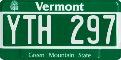 VT license plate YTH297
