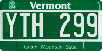 VT license plate YTH299