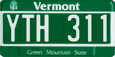 VT license plate YTH311