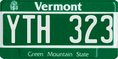 VT license plate YTH323