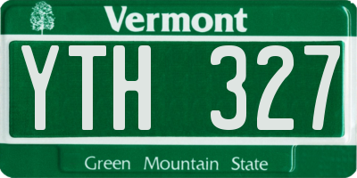 VT license plate YTH327
