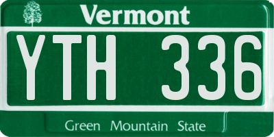VT license plate YTH336