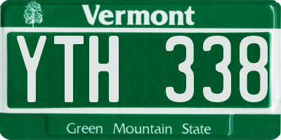 VT license plate YTH338
