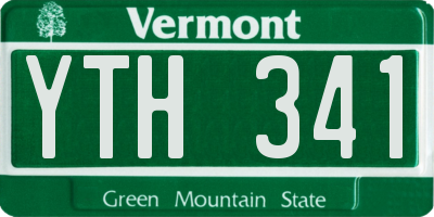 VT license plate YTH341