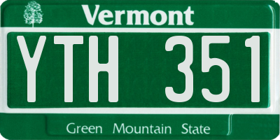 VT license plate YTH351