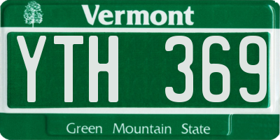 VT license plate YTH369