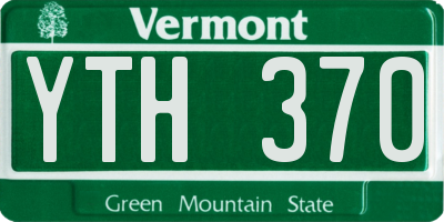 VT license plate YTH370