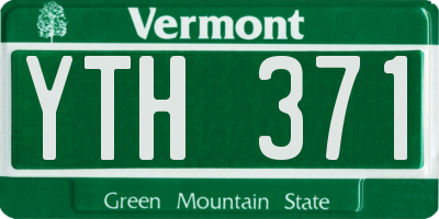 VT license plate YTH371
