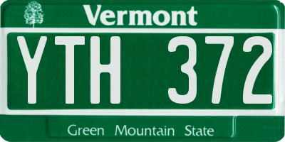 VT license plate YTH372