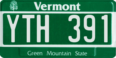 VT license plate YTH391