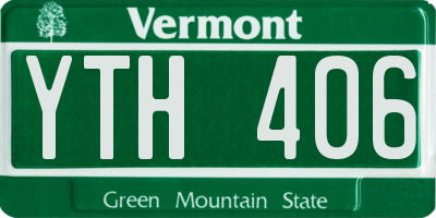 VT license plate YTH406