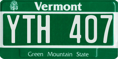 VT license plate YTH407