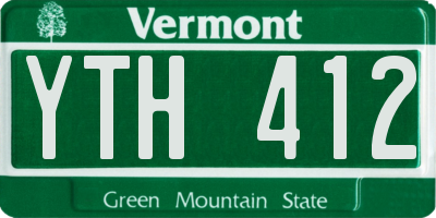 VT license plate YTH412
