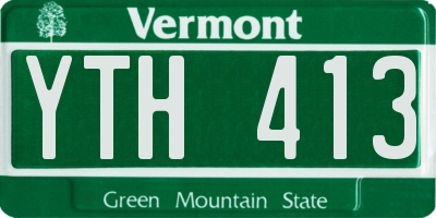 VT license plate YTH413