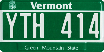 VT license plate YTH414